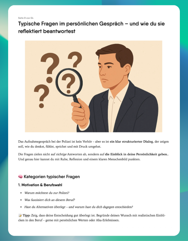 Objektschutz Polizei Österreich Vorbereitungskurs Aufnahmetest 2025 [Digital] – Bild 3