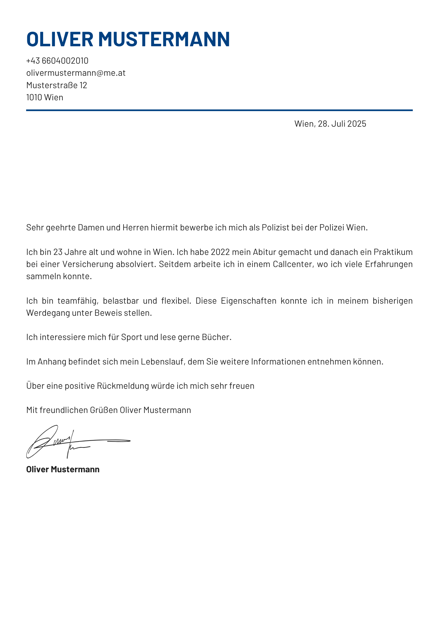 Motivationsschreiben Polizei: Typische Fehler